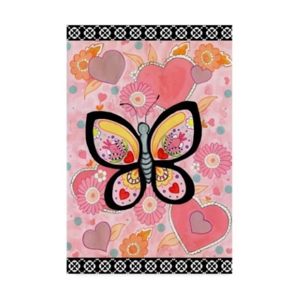 Valarie Wade 'Butterfly Hearts' Canvas Art, 30x47, Trademark Fine Art, Mfr#: ALI33576-C3047GG